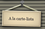 A la carte lista